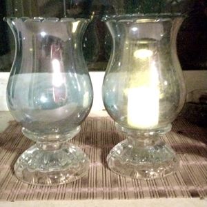 Home Interiors hurricane candle holders